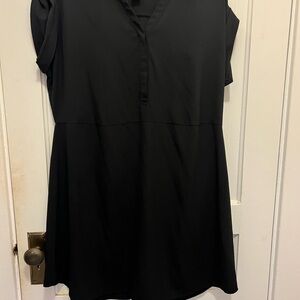 Lane Bryant Black Boxy Buttoned Tunic